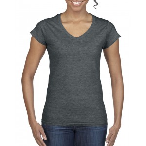 Gildan SoftStyle n�i V-nyak� p�l�, Dark Heather