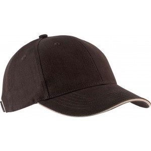 Kup Orlando 6 paneles sapka, Chocolate/Beige